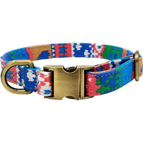1 collier pour chien, toile ajustable, gravure nom et téléphone, taille M, pour chiots et chiens de petite à grande taille (1/5)