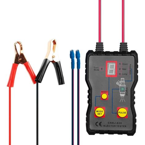 Fuel Injector Tester 4 Pluse Modes Fuel Injector Flush Cleaner Adapter Cleaning Tool Kit (1/5)