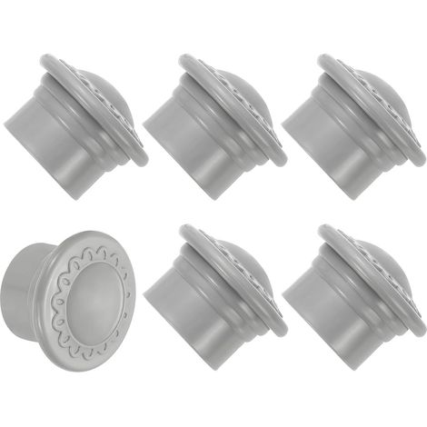 6Pcs Embouts de Tringle à Rideaux Compatibles avec Tringles Gris (1/5)