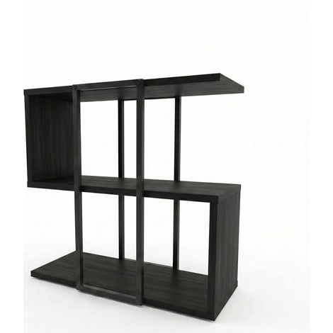 Tavolino in legno "HOMIA" - 56 x 56,5 x 25 cm - Nero (1/5)