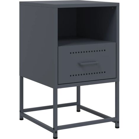 Maison Exclusive - Nachttisch Anthrazit 36x39x60,5 cm Stahl