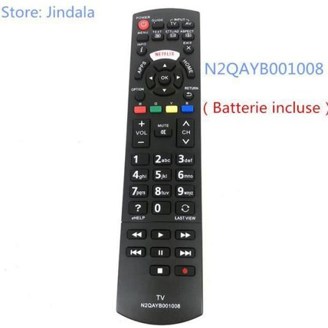 Remplacement Télécommande Panasonic TV pour N2QAYB001008 Batterie incluse (1/4)