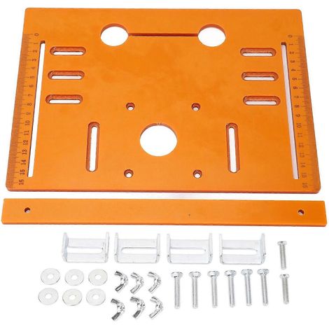 Plaque de base multifonctionnelle pour machines de découpe, 28 x 20 cm, pour établis de menuiserie, plaque de défonceuse réversible