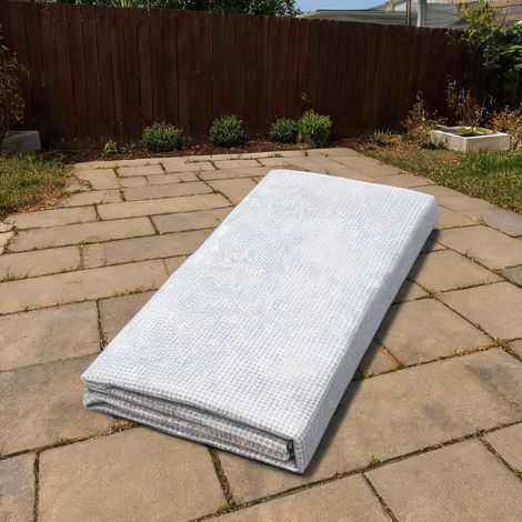 Serre de jardin coloris blanc en plastique 140 x 73 x 190 cm (1/5)