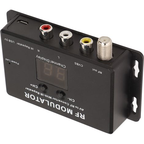 Convertisseur AV vers RF 21 Canaux - Modulateur PAL/NTSC pour TV, DVR et Lecteurs Multimédias (1/5)
