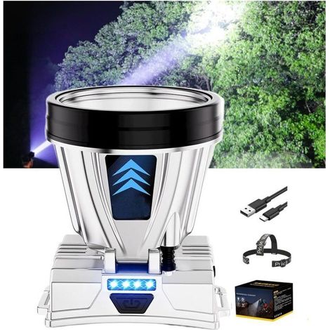 Rechargeable LED headlamp, 1200 mAh x 2 battery capacity, 40 LEDs with 3 power modes - White light (1/5)