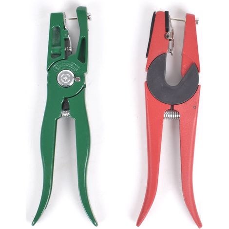 Animalerie Animal de ferme Industrie du bétail Pince universelle Cochon Chèvre Mouton Animal Outil de poinçonnage Outil de marquage Outils agricoles universels (Rouge) 1 pièce Longueur 24,5 cm (1/3)