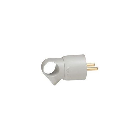 LEGRAND LEG50424 FICHE 2P+T 16 A PLASTIQUE ANNEAUX GRIS