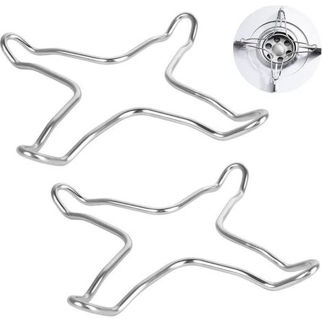 Lntyq 2 Pièces Universel Support pour Cuisinière, Réducteurs de Gaz Adaptateur Wok Gaz Bague Réducteur de Gaz pour cafetière Pot, Gaz Poêle Accessoires
