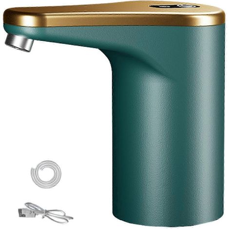 Pompe à eau électrique USB 2025 1600 mAh pour bouteille, distributeur d'eau, verte (1/5)