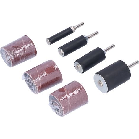 Lot de 16 manchons abrasifs ponceuse à tambour, grains 60 80 120, dérouillage polissage, jeu de bandes de ponçage (1/5)