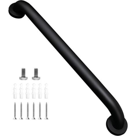 Rampe de salle de bain en acier inoxydable 304, convient pour baignoire et escalier, noir mat, 50 cm (1/4)