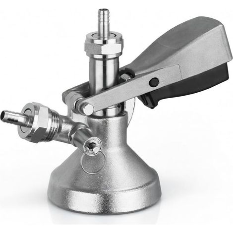 Fasskupplung Typ G, Zapfkopf G5/8 mit Sicherheitsventil, Zapfhahn aus Edelstahl 304 für Zapfanlage, Fassanschluss kompatibel mit Bier, Wein und kohlensäurehaltigen Getränken (1/5)