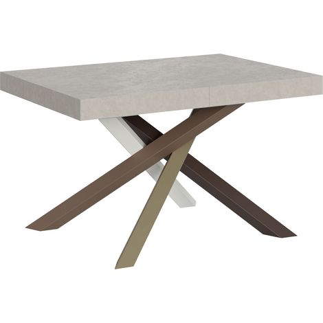 Tavolo allungabile 130/390x90 cm Volantis cashmere gambe multicolore 4/C (1/5)