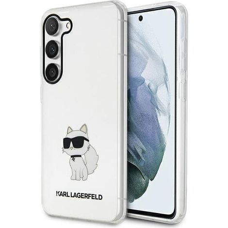 Karl Lagerfeld KLHCS23MHNCHTCT S23+ S916 estuche rígido transparente Ikonik Choupette (1/5)