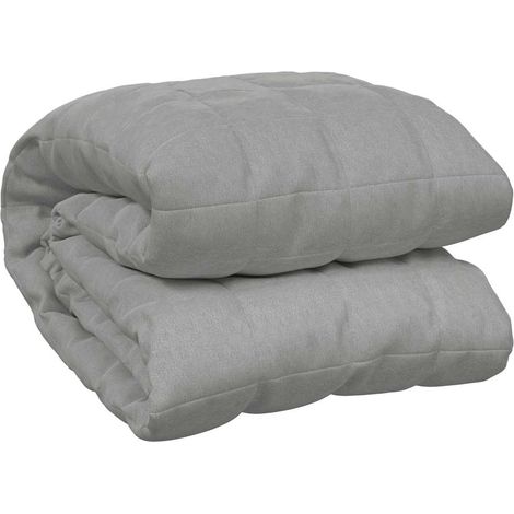 vidaXL Gewichtsdecke Grau 220x260 cm 15 kg Stoff