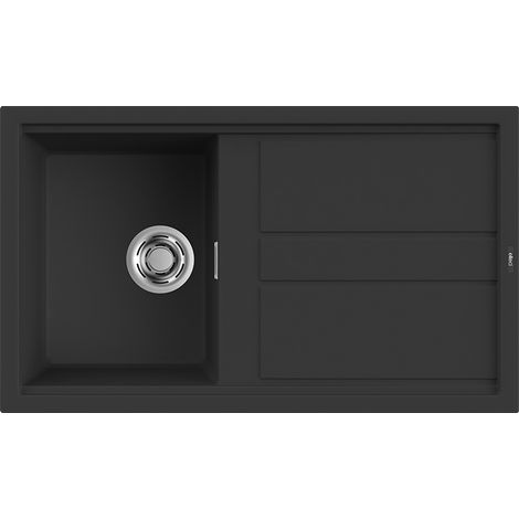 Lavello Elleci Incasso 1 vasca 86x51 Best 400 Granitek Nero LGB40040 (1/5)
