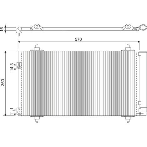Condenseur, climatisation Valeo 818171 CITROËN 1610161980 6455CX 6455EV 6455EW