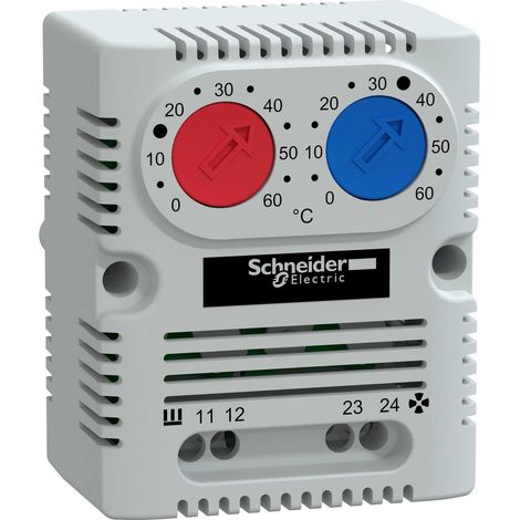 Schneider Electric Termostato Doble Gris Claro 230V