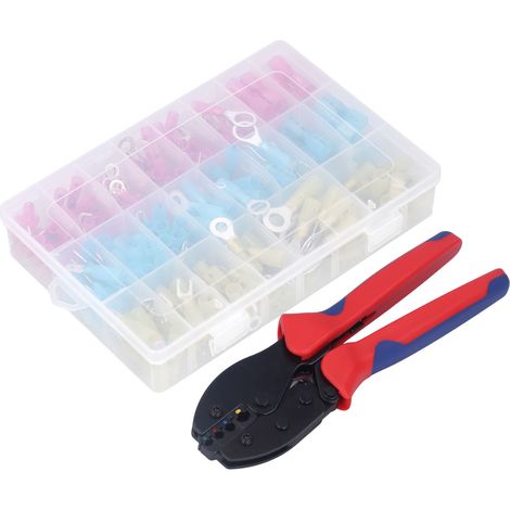 Kit 280 pièces connecteurs thermorétractables, cosses électriques marines avec pince à sertir, AWG 20-10, étanche et isolant. (1/5)