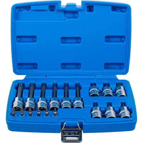 Llaves y dados BGS 5174 18 piezas acero cromo vanadio (1/4)