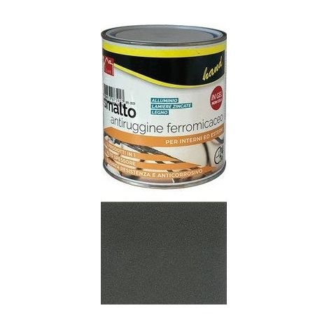 SMALTO ANTIRUGGINE FERROMICACEO HAND - GRIGIO SCURO ML 750- 6 pezzi