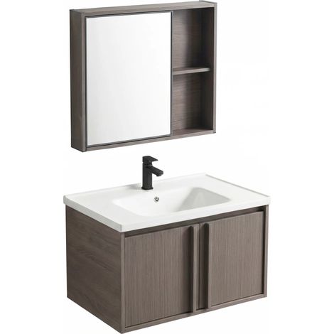 Ein Badezimmermöbelset Mit Waschbecken Rea Gama T25023 Kjm 60Cm Brown