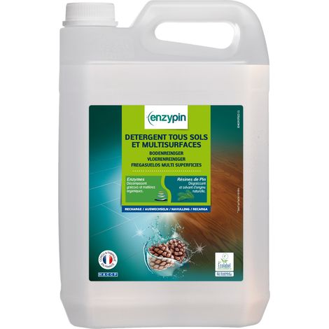 EnzyPin Détergent Sols & Surfaces & vitre Bidon de 5L - Action Pin