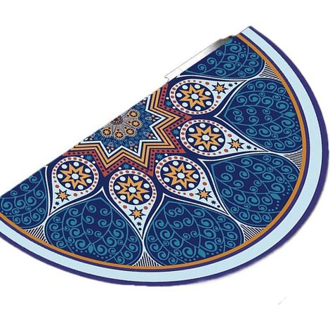 Tapis de sol semi-circulaire, tapis d'entrée antidérapant, paillasson de bienvenue pour terrasse - 40 x 80 cm - A (1/5)