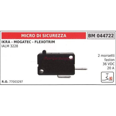 IKRA microinterruptor de seguridad IALM 3228 2 terminales faston 36VDC 044822
