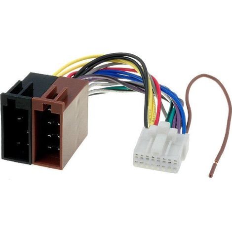 Cable Autoradio Panasonic 16PIN Vers ISO- connecteur blanc
