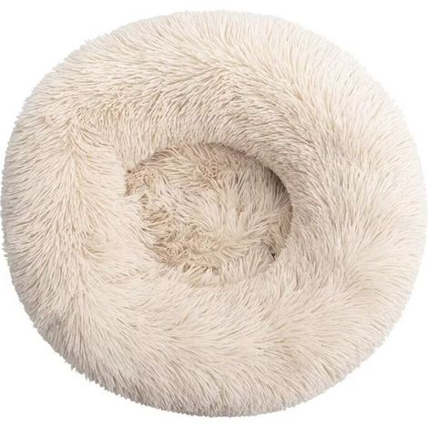Lit pour Chat, Coussin Moelleux, Doux Lavable pour Chiens Chats (Marron Clair, 50 cm) (1/5)