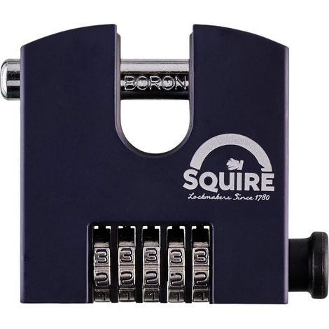 Squire Lucchetto Pesante (SHCB75) - Grillo rotante più duro - Lucchetto a blocco con combinazione a 5 ruote - Acciaio legato per resistenza alla corrosione - Serratura resistente alle intemperie per c (1/5)