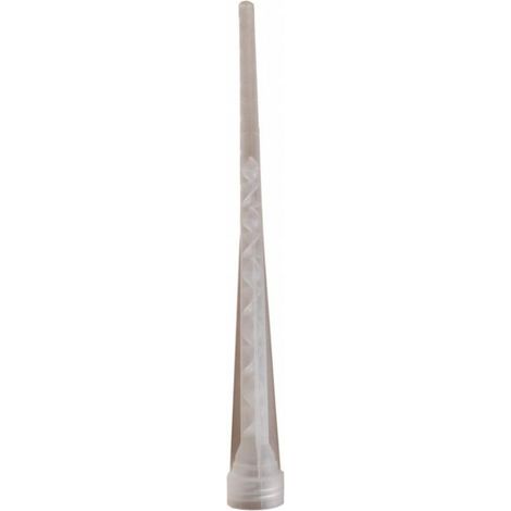 INDEX canula cartucho bi-componente (caja 12) , Cánulas plásticas mezcladoras para cartuchos de resinas bicomponentes.