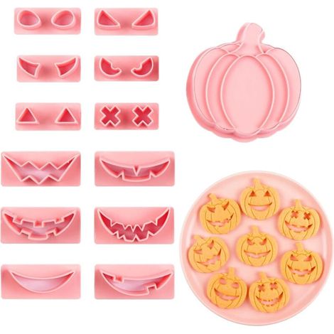 Set mit 14 Halloween-Ausstechformen – für Kekse und Zuckerteig, Geister- und Kürbis-Thema (1/5)