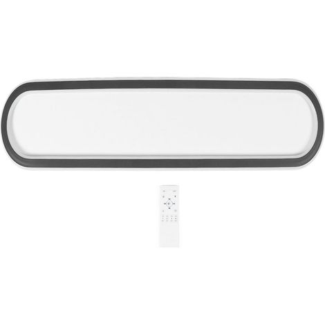 Plafonnier LED linéaire 3000K à 6500K, dimmable, moderne, encastré, long, avec télécommande, pour chambre ou couloir. (1/5)