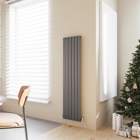 Acezanble Vertical Flat Panel Radiator Central Heating Rad 1600x408mm Single Anthracite