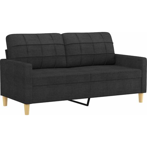 Sofá de 2 plazas de tela negro 140 cm vidaXL
