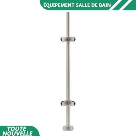 WAOBDLA 110cm/43.3inch balustrade poste en acier inoxydable balustrade clôture pôle de coin poste pôle inoxydable (1/5)