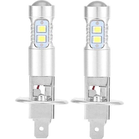 Lampadine per fari a LED H1 6000K – Bianco ultra 100W – 1800LM ad alta luminosità – Installazione semplice per anabbaglianti