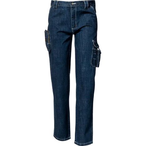 SIR SAFETY SYSTEM JEAN CARGO Pantalon de travail multipoches en denim bleu Taille 44