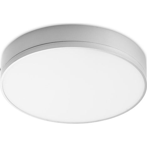 Plafón LED SMD 4014 de superficie redondo “Prim” (24W 4200K 2000lm) IP20 Ø21,8cm fabricado en aluminio y acrílico color blanco (1/4)