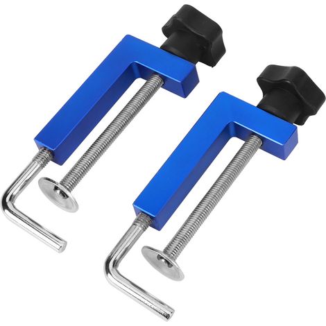2 Stück Zaunklemmen, blau, universell, multifunktional, Holzbearbeitungs-Befestigungswerkzeuge, 100 mm (1/5)