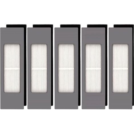 (5 pièces) Filtre HEPA pour robot aspirateur Ecovacs DEEBOT OZMO 920 950 T8 AIVI Max T9 T5 N5 N7 N8+ N8 Pro Plus DX55 DX93 DJ65, kit de filtres pour a (1/5)