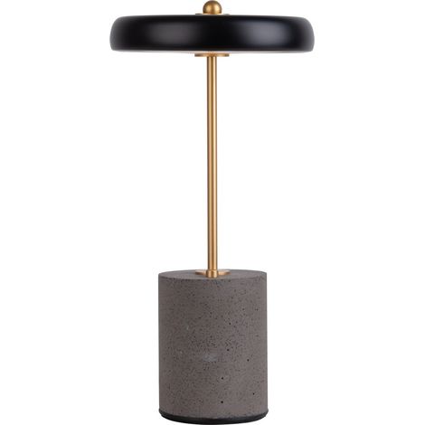 Naeve SETA Lampe de table LED intégrée rechargeable à intensité variable, noire, 2 900 K, capteur tactile (1/5)