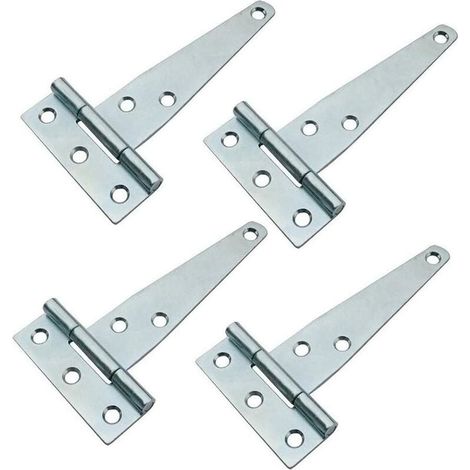 4 pièces 3 pouces peinture noire galvanisé porte à roulement fendu charnière en T porte antirouille en fer métallique,Pour meubles de maison, portes et fenêtres, etc. (1/5)