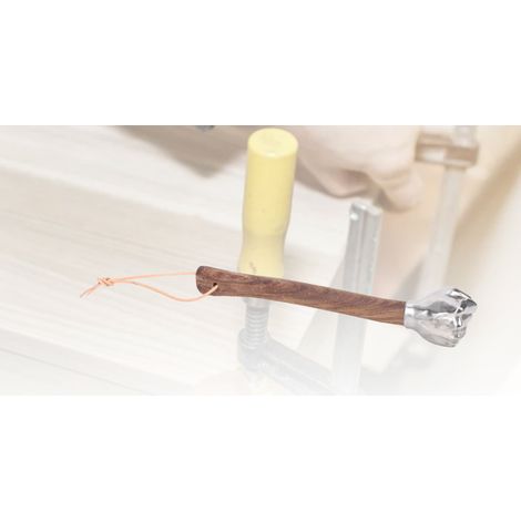 Martillo de mano, caja de madera, cabeza de acero inoxidable, multifuncional, 35 x 5,5 cm, construcción, jardinería, hogar, portátil (1/5)