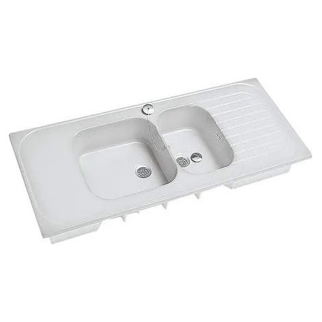Armadio lavello, bianco, 140x60 (1/3)