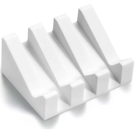 Assiettes de savon en silicone pente blanche Salle de bain (1/5)