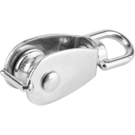4 Pièces 20 mm Poulie Simple en Acier Inoxydable 304 Poulie de Levage Capacité de la Poulie Levage 75kg- Argent H278 (1/4)